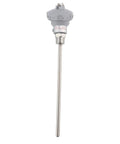 One Half Inch NPT Thread Thermocouple Terminal Head PT100 Stainless Steel Temperature Sensor Probe 200mm Length, side view