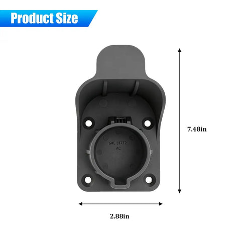 Rock Solid Wall Mount EV Charging Cord Holster Built With Hella Durable Nylon SAE J1772 Cable Organization System with dimensions 7.48 x 2.88 inches.