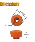 T-Track Knob Kit With 1/4-20 Threaded Knobs, T-Bolts And Washers For Woodworking Jigs And Fixtures - Star Knob Dimensions