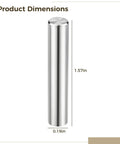 72 Pack Pro Grade Workhorse Dowel Pins, Precision Ground 3 Mm Hardened Steel Alignment Pins For Engineering Projects, dimensions view.