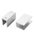 Glass Shelf Clips for Cabinets and Displays, Durable Aluminum Alloy Mounting Hardware for Glass Panels, side view