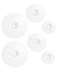 Six Piece Spool Cap Replacement Set For Sewing Machines And Overlocks Includes 25mm 35mm And 45mm Caps Fits Most Machines Easy Install Spool Pin Covers For Fast Fixes And Smooth Stitching, six white plastic spool caps