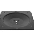 Badass Heavy Duty Cast Iron Table Leg Connector Plate With Screw, square black plate with holes for furniture assembly.