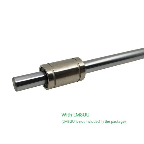 Badass Heavy Duty Two Pack 8mm X 410mm Linear Motion Rod Shaft Guide Chrome Plated Carbon Steel with LM8UU bearing