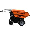 Built Tough Rock Solid Heavy Duty Electric Hydraulic Dump Cart 1100 Lb Workhorse 48 Volt Battery Powered with sealed steel bucket
