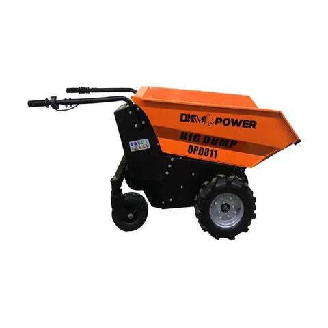 Built Tough Rock Solid Heavy Duty Electric Hydraulic Dump Cart 1100 Lb Workhorse 48 Volt Battery Powered with sealed steel bucket