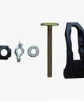 Heavy Duty Arcuate Press Plate Clamp For CNC Engraving Machine Fixture Hold Down Tool parts including bolt, nut, and washer.