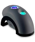 Ark Lite LED Aurora Projector with Laser Nebula and Galaxy Lighting, grey housing, emits vibrant rotating warp laser effects