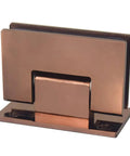 Heavy Duty Glass Door Hinge With 90 Degree Clamp in rose gold, stainless steel clip for 8-12 mm toughened glass.