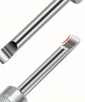 Close-up of precision tip on Silver Metal Watch Case Opening Tool For Back Covers, Multi Function Hand Tool