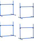 4 Piece Dog Agility Jump Set With Adjustable Heights For Versatile Training, ABS Construction For Durability, Blue