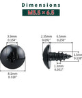 No 6 Black Stainless Steel Phillips Truss Head Sheet Metal Screws Set With Bit, 304 Stainless, dimensions diagram