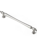 Transitional Satin Nickel Cabinet Pulls With 7 9/16 Inch Hole Centers, 6 Pack Zinc Alloy Drawer Handles, brushed finish