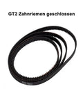 6mm Closed Loop Timing Belt One Piece Built For Precision CNC And 3D Printers With 162 164 166 168 170 172 174 176 178 180 182 184 186 188 190mm Lengths 2GT Series Built To Last Rugged Durable Rubber Drive Belt, front view
