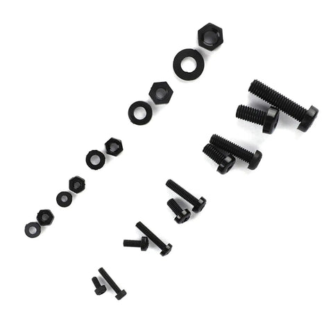 Nylon Screws Nut Washer Kit 270 Pcs M2 To M5 Plastic Hex Standoff Mounting Hardware Set For DIY Electronics And Furniture Assembly Durable Non Conductive black nylon screws, nuts, and washers