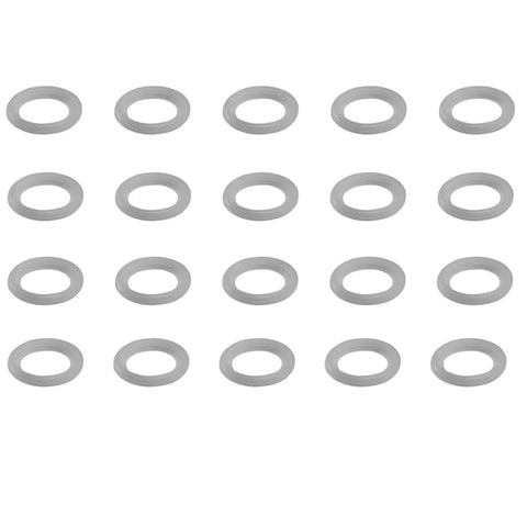 Heavy Duty 20 Pack Silicone Brew Head Gasket Seal Rings For Universal Coffee Makers Boss Level White O Rings, 20 solid rings.