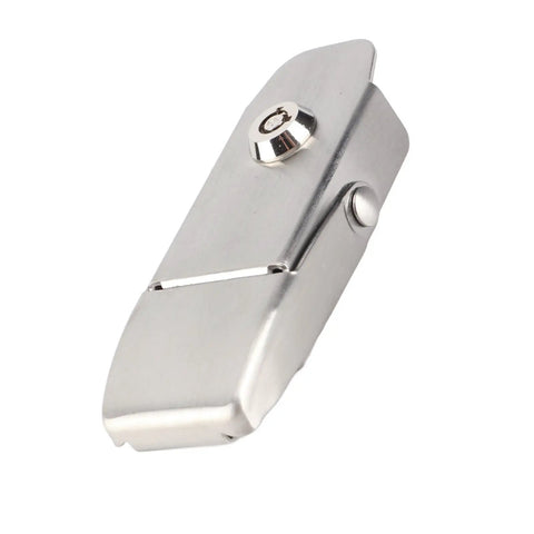 Heavy Duty Stainless Steel Spring Toggle Latch Clamp For Secure Cabinet Locking With Key Cylinder Option Compact Durable Design Perfect For Toolboxes And Storage Units, stainless steel latch