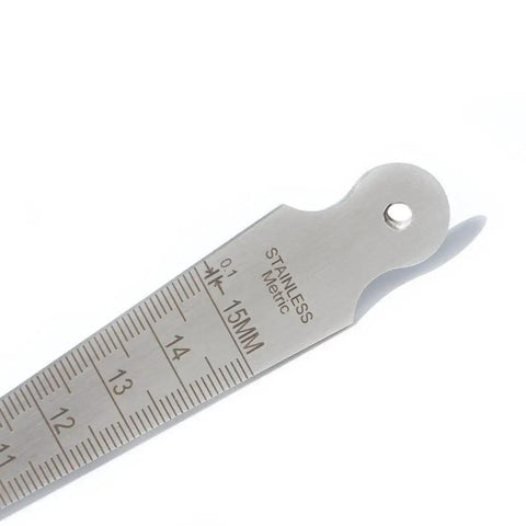 Handy Pocket Size Taper Gauge 1-15mm 1/64-5/8 Inch Stainless Steel Welding Gauge Inch And Metric Feeler Gap Tool With Laser Engraved Increments Rust Resistant Readable For Precise Welds