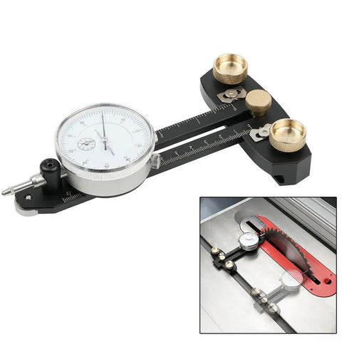 Ultimate Table Saw Rip Jig With Indicator, aluminum T slot fence system, precise 0.1mm readout, tool on table saw