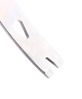 Close-up of a Stainless Steel Pocket Bar EDC Tool Set, Mini 3 Inch Crank Crowbars tip, showing its durable pry bar edge.