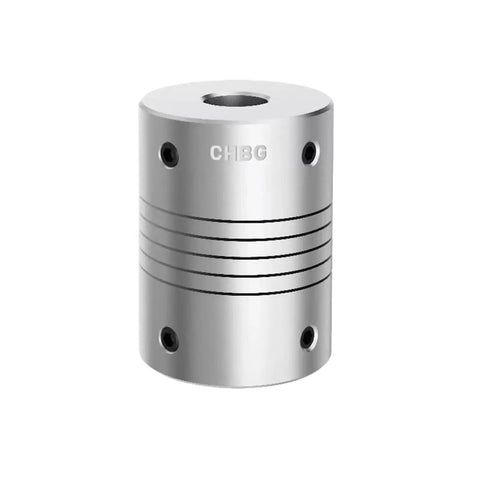 Heavy Duty Aluminum Elastic Shaft Coupler Connector for Motor Drive Systems, 6 to 10mm bore size, thimble design.
