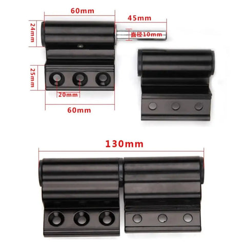 Heavy Duty Thickened Aluminum Door And Window Hinge Set Left And Right Pair For Flat And Glass Doors Durable Alloy Hinge Easy Install Two Pack