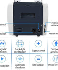 Heavy Duty Cash Counter Machine With Slick Counterfeit Detection And Speedy Digital Readout Handling Up To Six Global Bills At A Blazing Pace For Any Legit Business Operation back panel with power socket and interface options.
