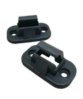 2 Pack Sun Visor Retainer Clips For Freightliner Cascadia 2009 Through 2020 And Freightliner M2 106 2008 Through 2022 Replacement Sunshade Clamp Supports, black ABS plastic clips with two mounting holes