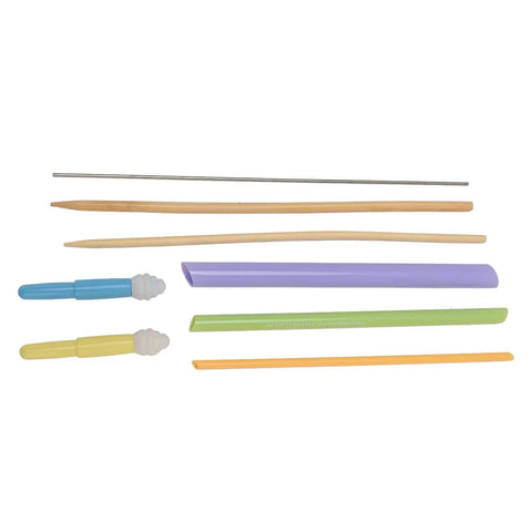 Fabric Tube Turner Set With Assorted Sizes, Quick Turn Tools For Sewing And Crafting, Includes 2 Piece Mini Thread Removers For Seam Removal And Easy Threading, Great For Do It Yourself Projects, assorted fabric tubes