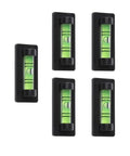 Small for spirit Level with Magnetic Bottom for Cross Stitch Frame in a pack of five, featuring liquid level indicators with black casing.