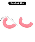 Pink Front Bumper Tow Hook Covers For F-150 2009 To 2025 Exterior Accessories Set Of 2 shown with size measurements
