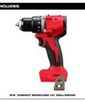 Heavy Duty Brushless Cordless Drill Driver Bare Tool Delivering Beast Mode Torque And Compact 18 Volt Build with metal chuck and belt clip.