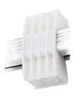 Close-up of Heavy Duty Electric Push Rod Slide Block For Linear Actuator Replacement attached to metal track.