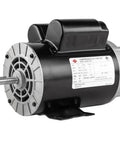 Amazon air compressor motor, 3.7 HP, 56-frame, 230V, 5/8 in shaft; side view.