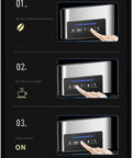 User interface of Barista Grade Semi Automatic Espresso Machine with 1350W 20 Bar High Pressure 1.6L Boiler Steam Milk Frother.