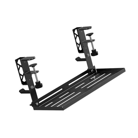 Chill Out The Cord Mess With This Heavy Duty Under Desk Cable Organizer that secures on desk edges with clamping mounts.