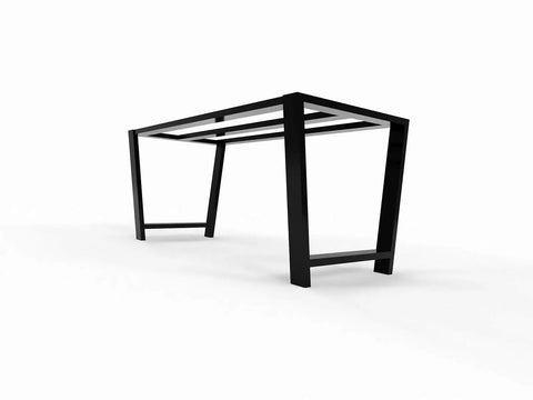 Industrial Heavy Duty Metal Table Base For Granite Quartz Glass Tops, Sturdy 28 Inch Height, powder coated tubing frame