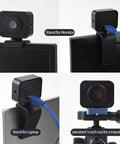 4K USB Webcam With Microphone And Detachable Stand, Autofocus, Plug And Play Streaming Camera setup on monitor, laptop, tripod