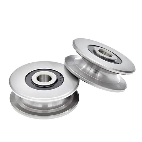 Stainless Steel Deep U Groove Pulley Wheel For Lifting And Rigging, 40mm Outer Diameter, 8mm Inner Diameter, 10mm Groove Width, 7.5mm Groove Depth, 250kg Load Capacity, Beefy Heavy Duty Wire Rope Pulley