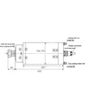 Technical diagram of Water Cooled CNC Spindle Motor For Milling And Routing, High Torque 6KW 220V 380V Inverter Ready Spindle Kit
