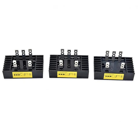 Three-Phase Rectifier for Diesel Generator Sets, 60A Rectifier Bridge, Plug-and-Play DC Power Supply Upgrade for Industrial Backup, Heavy-Duty Performance for Onsite Generators, black finned module with terminals