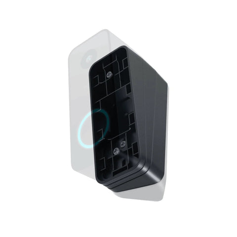 Wedge Kit For Wyze Video Doorbell V2 Only With Three Mounting Brackets Including One 15 Degree Horizontal Bracket And Two 7.5 Degree Vertical Brackets showing adjustable black wedge bracket