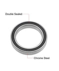 6806-2RS Sealed Ball Bearings 30mm ID x 42mm OD x 7mm Width, double-sided chrome steel, close-up view.