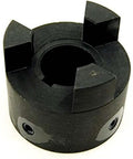 Beefed Up 1/2 Inch L100 L Jaw Shaft Coupler With 3/16 Inch Keyway Aftermarket Replacement 1/2 Inch Bore Industrial Grade Shaft Coupler For Woodworking Equipment Replaces Most L Jaw Models black coupler