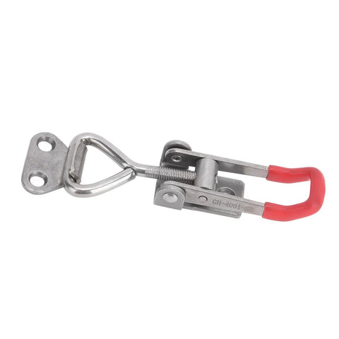 Rock Solid Heavy Duty Toggle Clamp Clip Adjustable Latch For Quick Fixturing 150kg Clamp Power 304 Stainless Steel GH-4001-SS close-up view