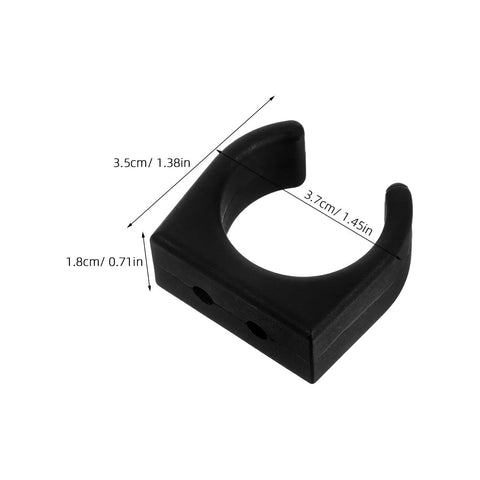 Two Pack Nylon Water Pipe Clamps For Marine Use, Easy Install Fishing Rod Holder Clips dimensions shown on image