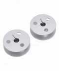 Heavy Duty Four Hole Aluminum Bobbin With Cnc Machined Precision Balance Dead Nuts Exact Alignment And Smooth Operation For Durkopp 1767 767 867 887 Industrial Sewing, showing two bobbins.