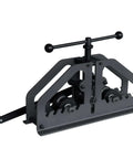 Three Roll Tube Roller Bender For 1.5 Inch Pipe And 2 Inch Tube With 20 Inch And 60 Inch Radii, black metal frame