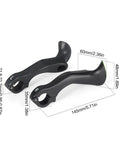 Long Ergonomic Bike Handlebar Ends No Slip Grips Bar Extender For 21.8mm To 22.8mm Handlebars Pair Dope Lightweight Carbon Fiber