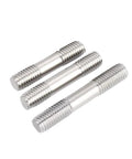 Three-piece set of double-ended stainless steel threaded studs, M8x30
